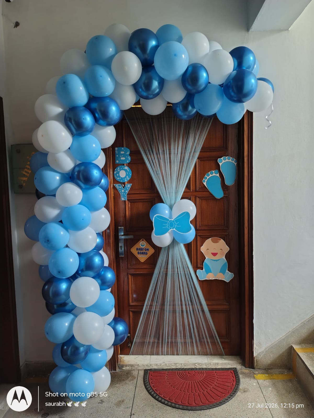 Little Prince Welcome Baby Blue Decoration