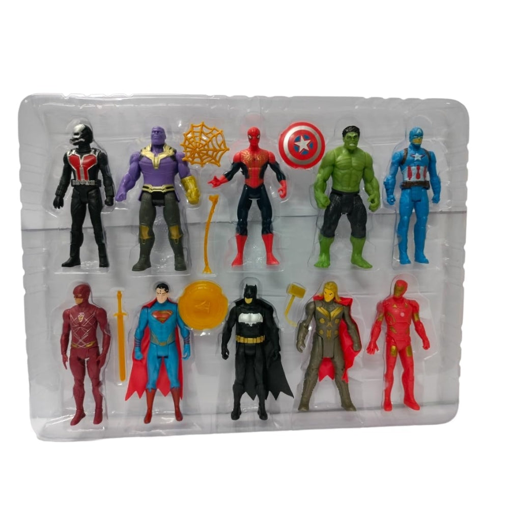 Ridhimani Avengers Superhero Action Figure Toy Set of 10 Superheroes Toys | Action Figure Toys of 10 Superheroes for Kids | Ultimate Superhero Collection | Toy for Kids