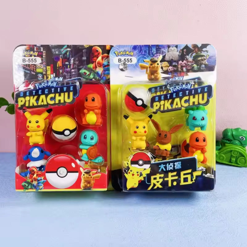 Pokemon Detective Pikachu Eraser Set