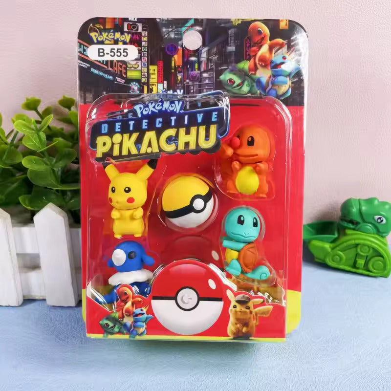 Pokemon Detective Pikachu Eraser Set