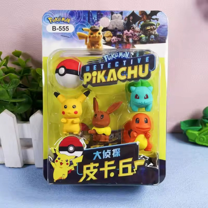 Pokemon Detective Pikachu Eraser Set
