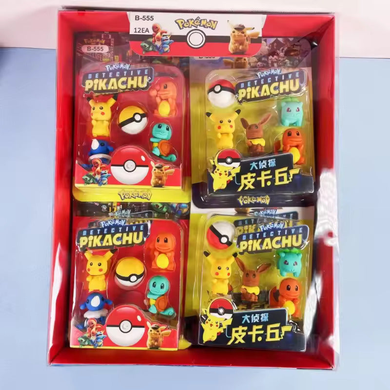 Pokemon Detective Pikachu Eraser Set