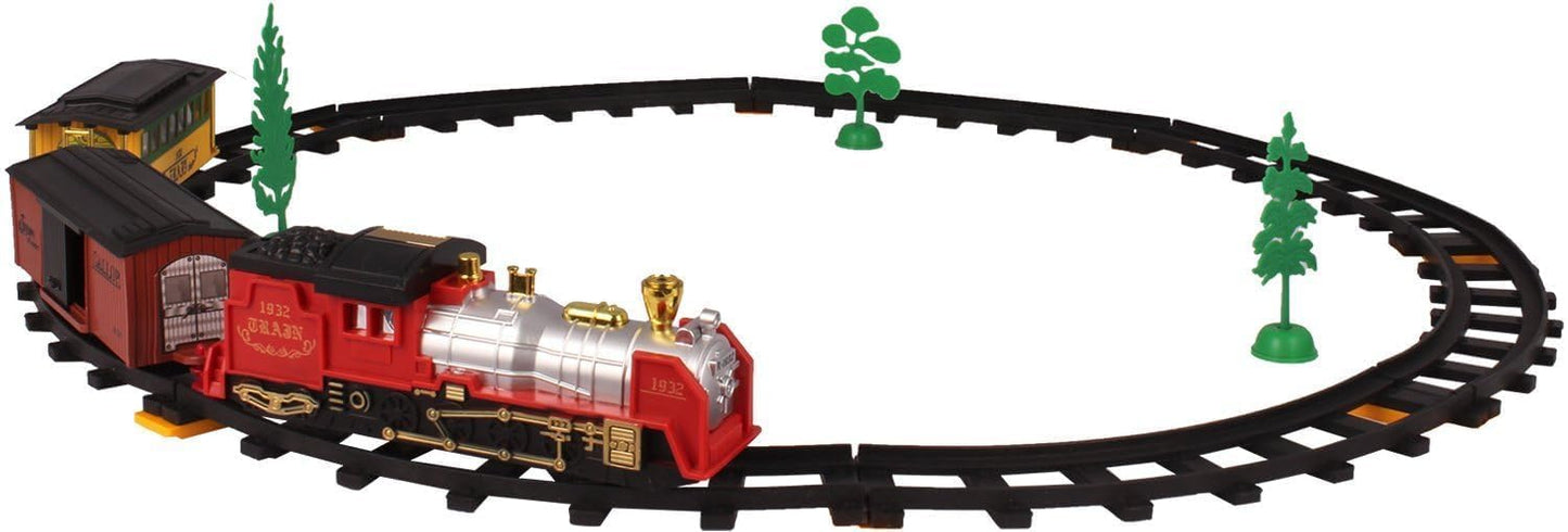 Big Classic Train World Toys with Real Sound and Colorful Lights