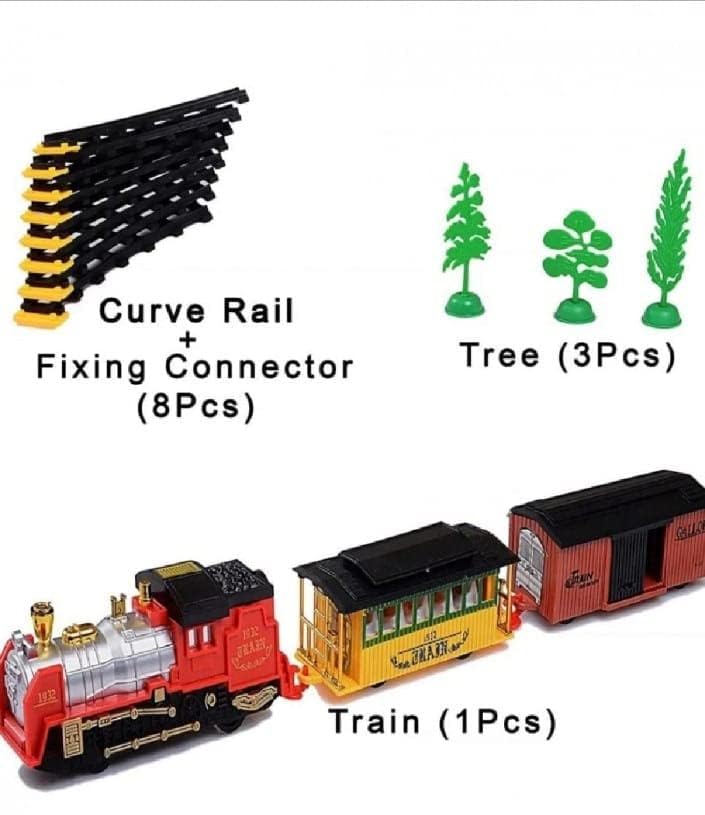 Big Classic Train World Toys with Real Sound and Colorful Lights