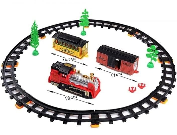 Big Classic Train World Toys with Real Sound and Colorful Lights