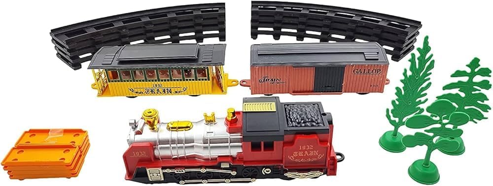 Big Classic Train World Toys with Real Sound and Colorful Lights