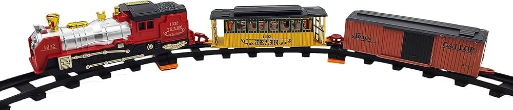 Big Classic Train World Toys with Real Sound and Colorful Lights