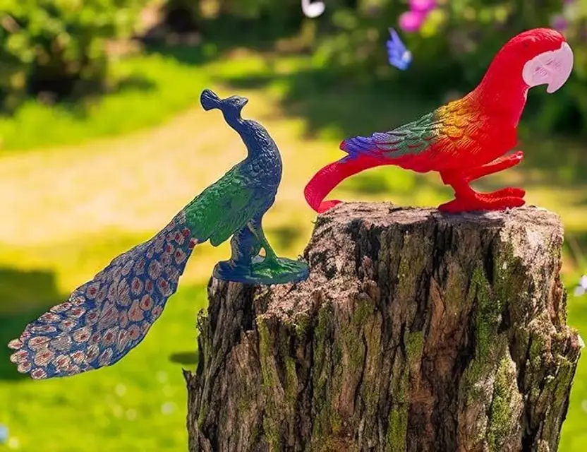 14 Pc Birds Toy Figure Set for Kids, Realistic Big Size Animal Birds Figure Toy