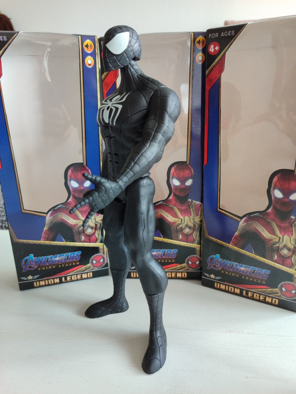 Union Legend Titan Hero Series 12-Inch Black Spiderman Action Figure Toy