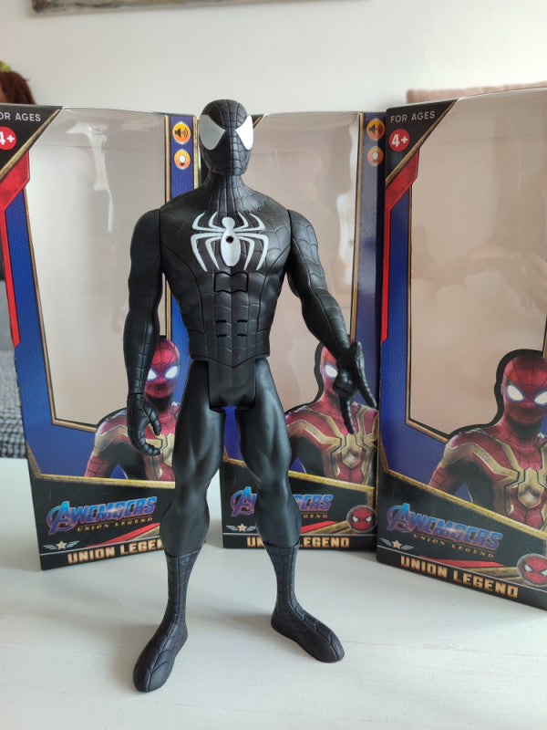 Union Legend Titan Hero Series 12-Inch Black Spiderman Action Figure Toy