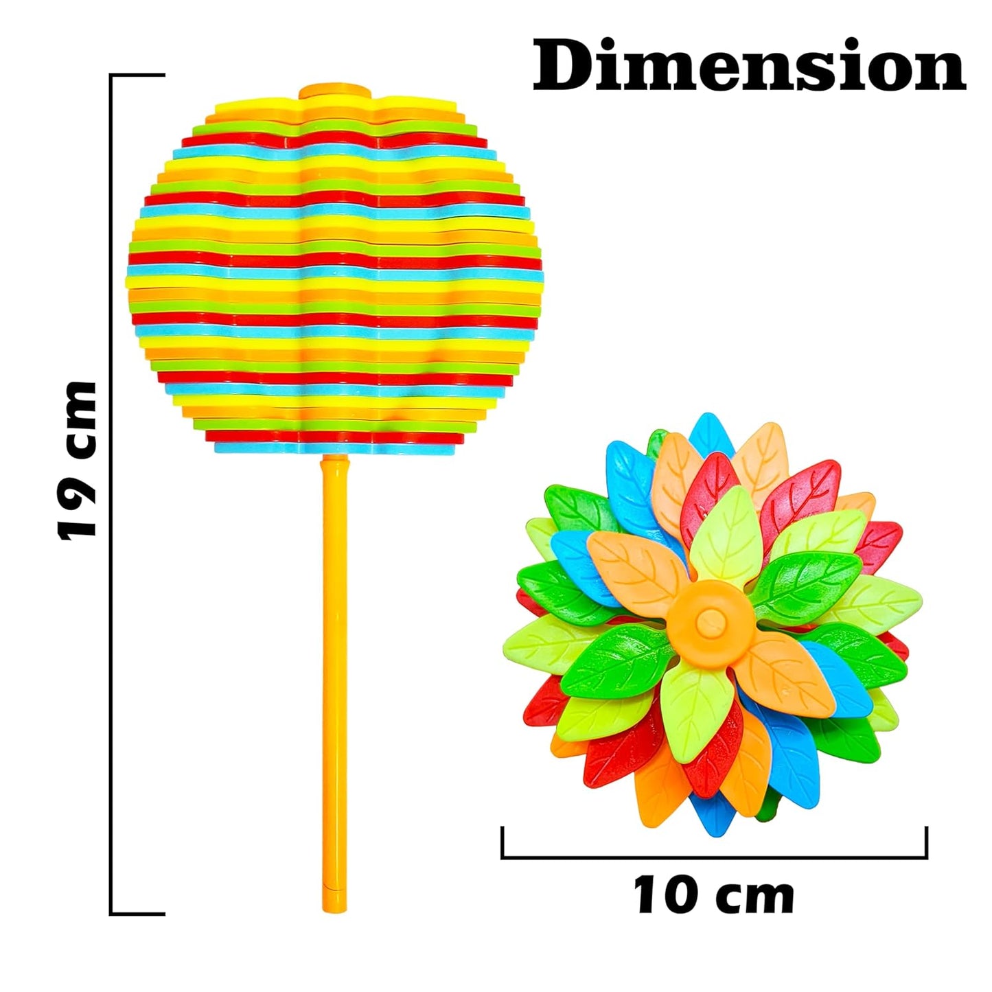 Spinning Candy Flower Toy for Kids - Lollipop Shaped Hand Fidget Spinner - Twisting and Rotating Colorful Flower