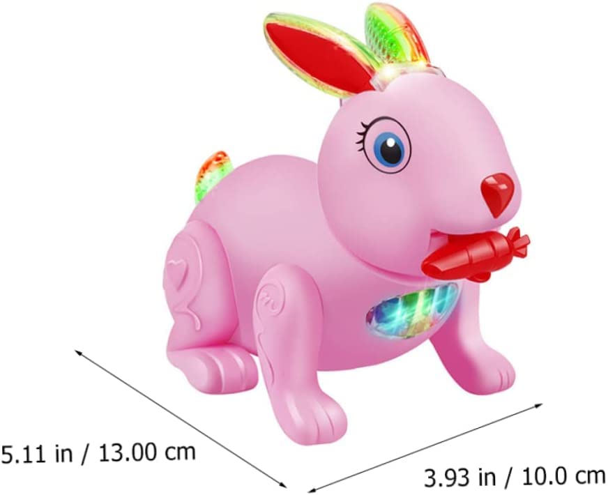 Cute Rabbit Little Bunny with Carrot Jumping Around Musical Toy