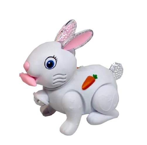 Cute Rabbit Little Bunny with Carrot Jumping Around Musical Toy