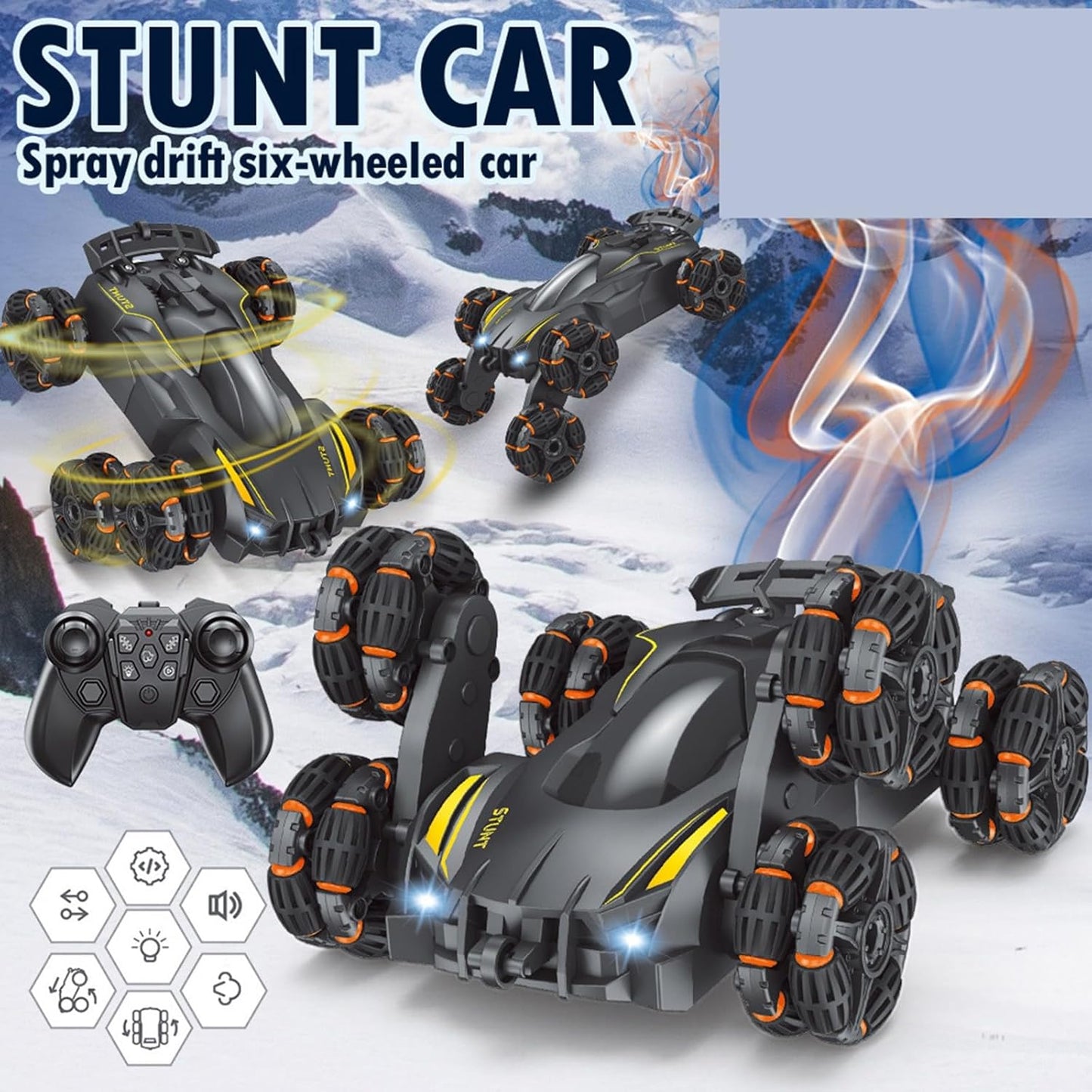 Champions Stunt Spray Drift Car with Fancy Swing Arm