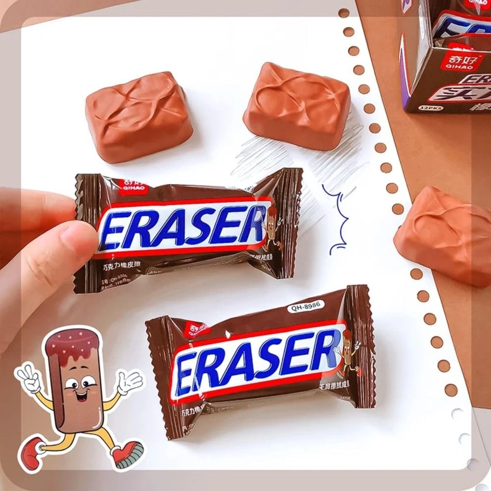 Snickers Chocolate Bar Shape Erasers for Kids