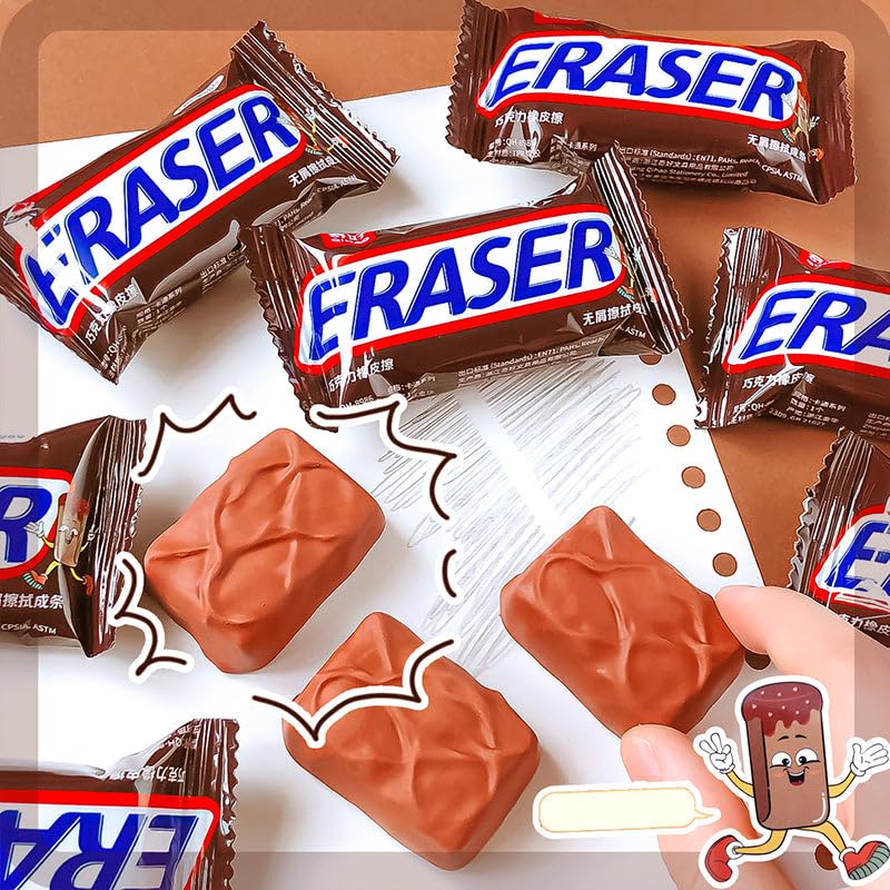 Snickers Chocolate Bar Shape Erasers for Kids