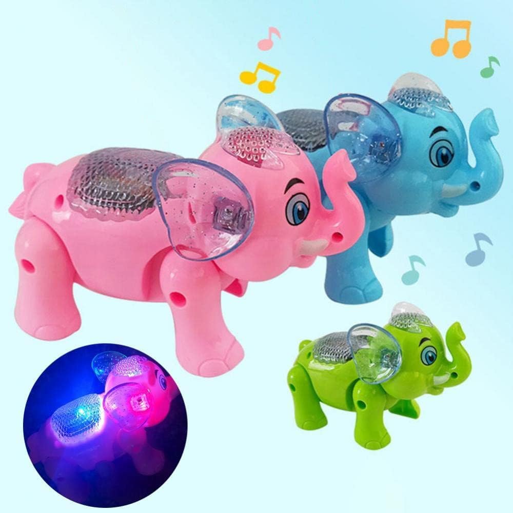 Cute Clever Elephant Electric Musical Toy for Kids
