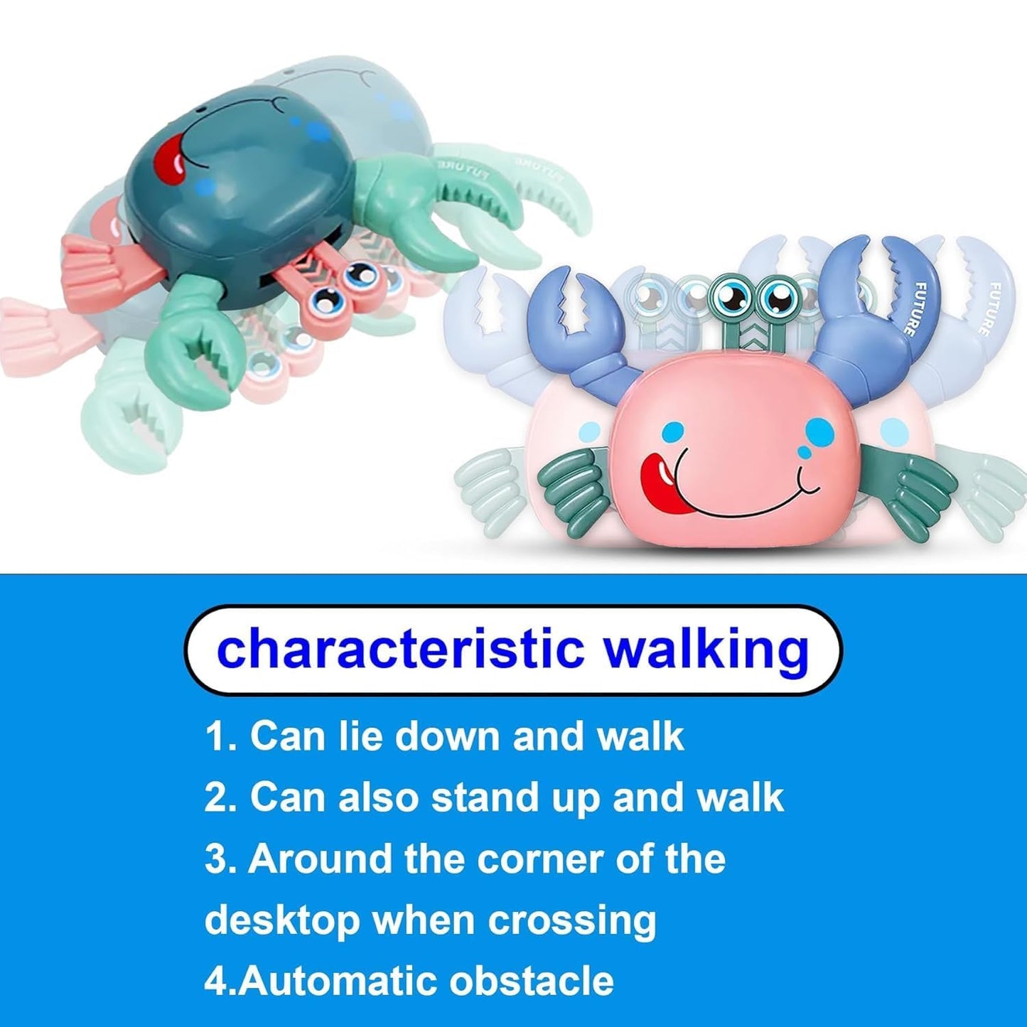Musical Crawling Crab Toy | Walking Moving Climbing Crab Toy for Toddlers Babies Kids