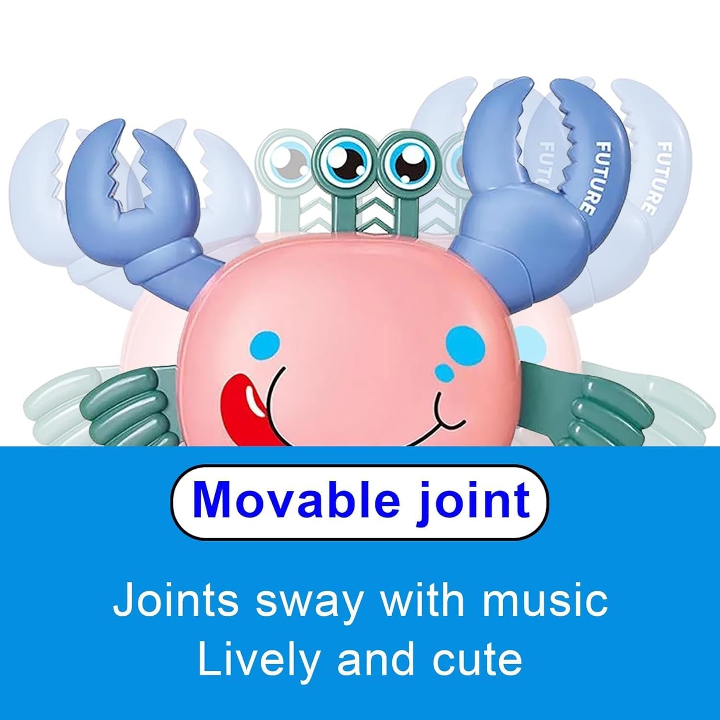 Musical Crawling Crab Toy | Walking Moving Climbing Crab Toy for Toddlers Babies Kids