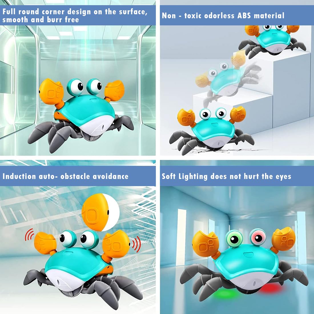 Dancing Induction Electric Crawling Crab Musical Toy