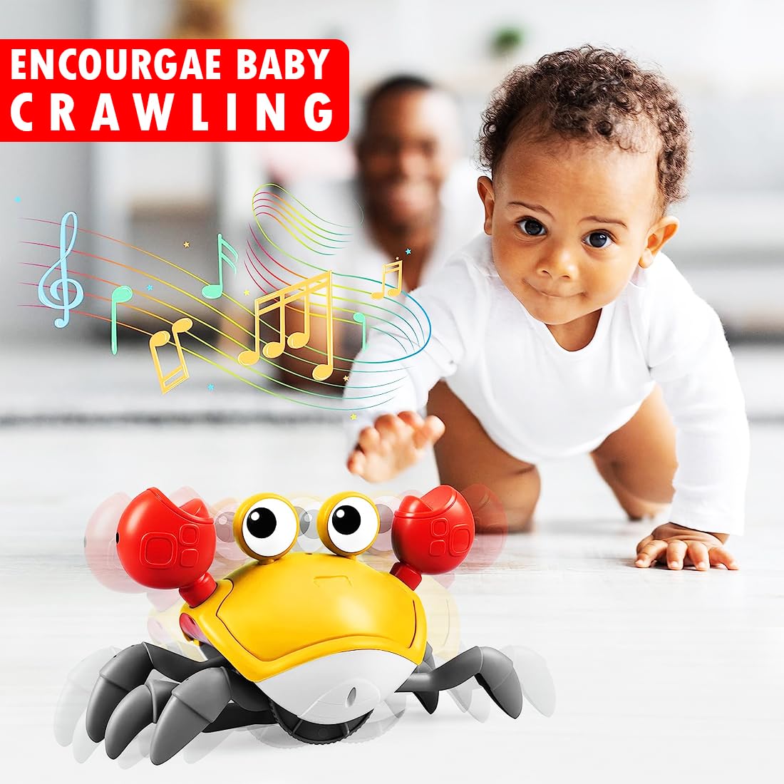 Dancing Induction Electric Crawling Crab Musical Toy