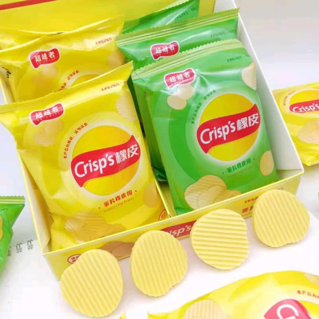 Potato Chips Shaped Crisp's Erasers Rubber