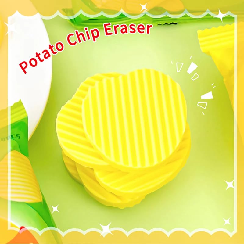 Potato Chips Shaped Crisp's Erasers Rubber