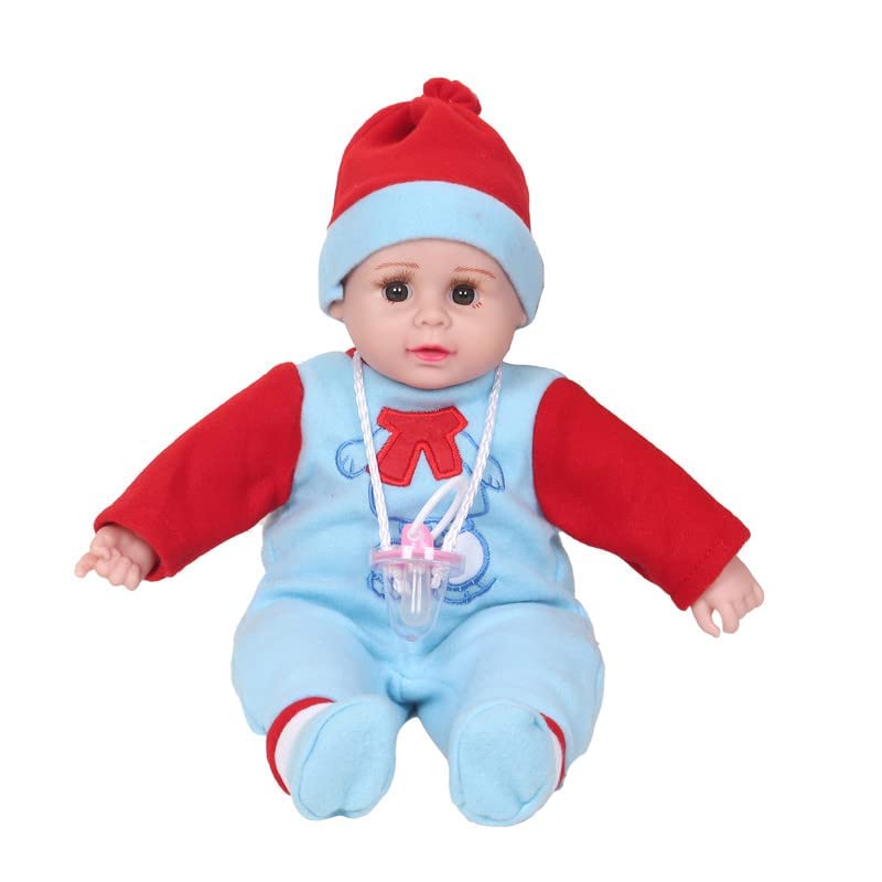 Cute Realistic Looking Nipple Baby Boy Girl Doll Toy with Cap