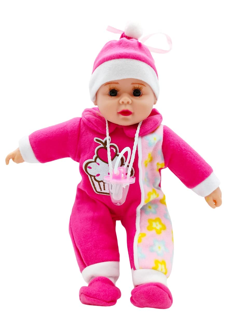 Cute Realistic Looking Nipple Baby Boy Girl Doll Toy with Cap