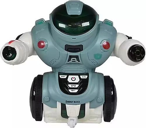 Dance Spray Robot, Missile Shooting Walking Revolving Dancing Robot Toy for Kids with Lights & Music