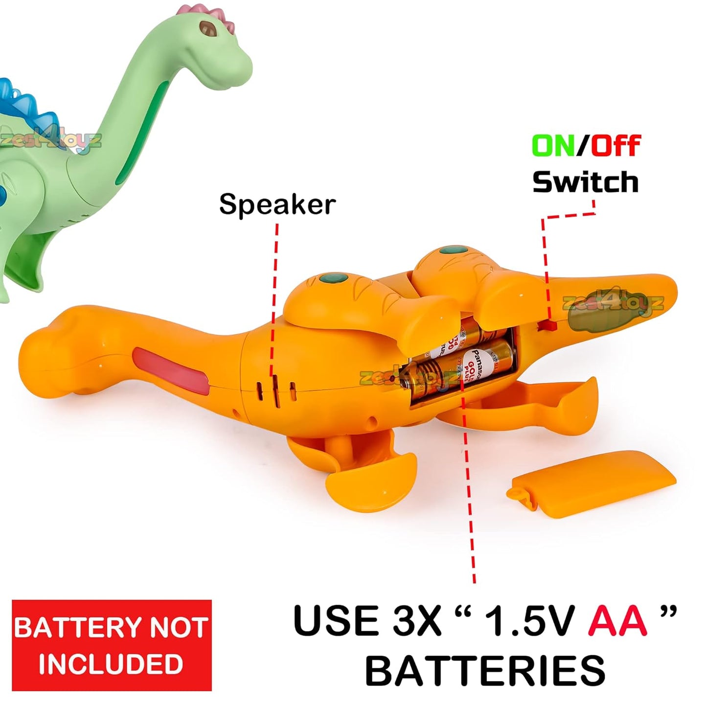 Long Neck Walking Dinosaur Toy, Pet Electric Dino Musical toys for Kids