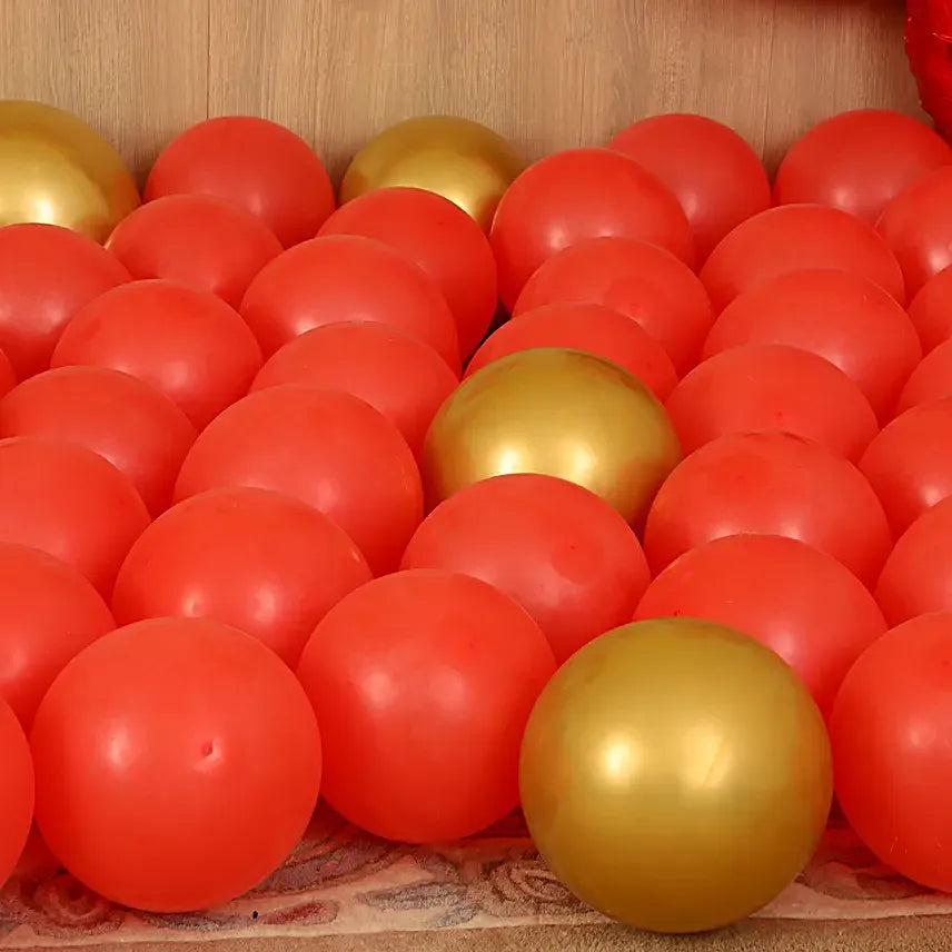 Red Themed Birthday Balloon Décor