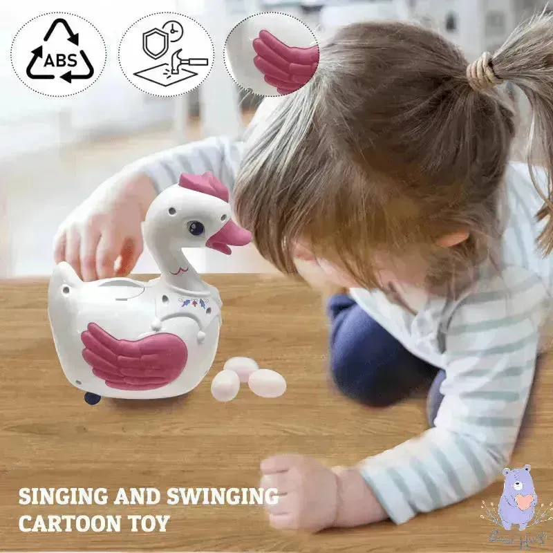 Very Lovely Egg Laying Electric Crawling Goose Toy for Kids