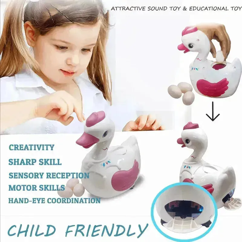 Very Lovely Egg Laying Electric Crawling Goose Toy for Kids
