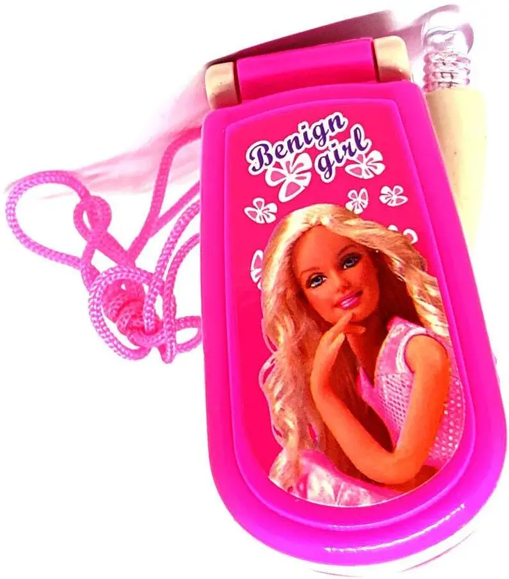 Barbie Play Cell Phone Toy, Mobile Phone Happy Toys for Girls