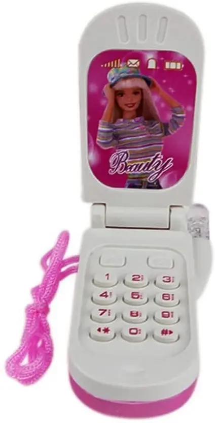 Barbie Play Cell Phone Toy, Mobile Phone Happy Toys for Girls