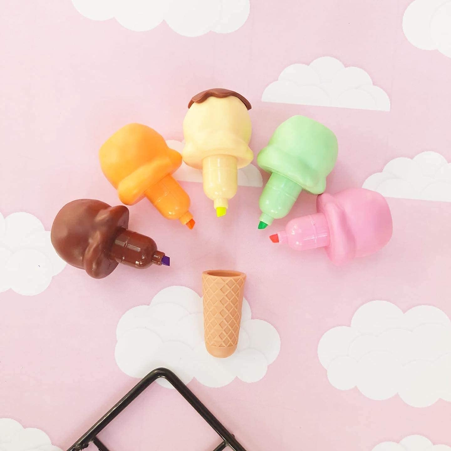 5 in 1 Ice Cream Shape Highlighter Pens