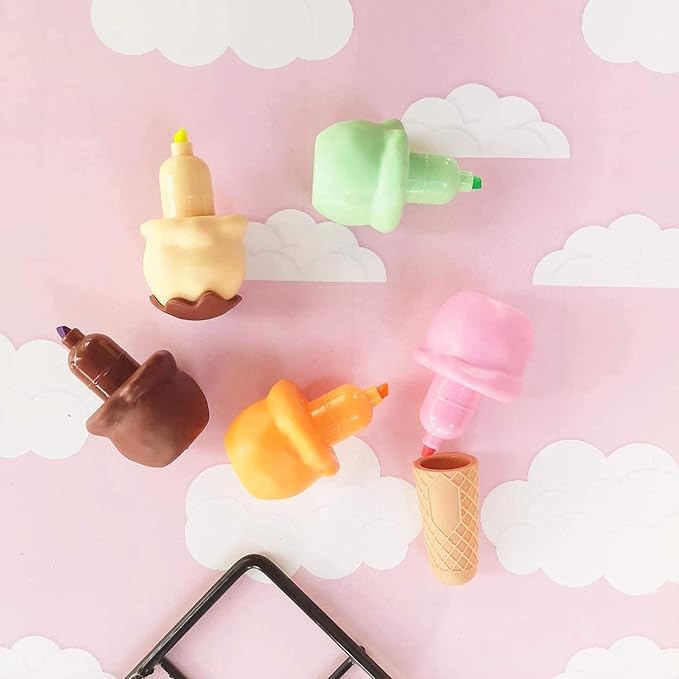 5 in 1 Ice Cream Shape Highlighter Pens