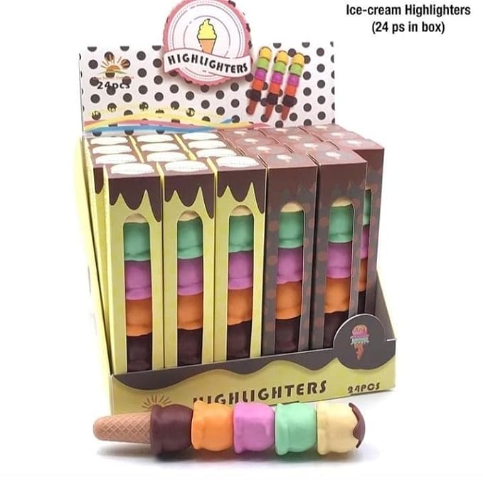 5 in 1 Ice Cream Shape Highlighter Pens