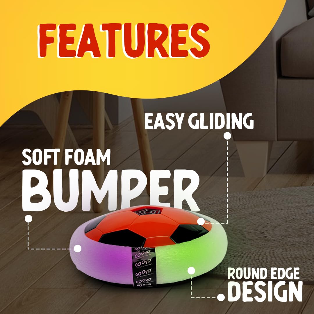 Floating Hover Football with Colorful Flash Light Effect, Indoor Floating Hoverball Soccer