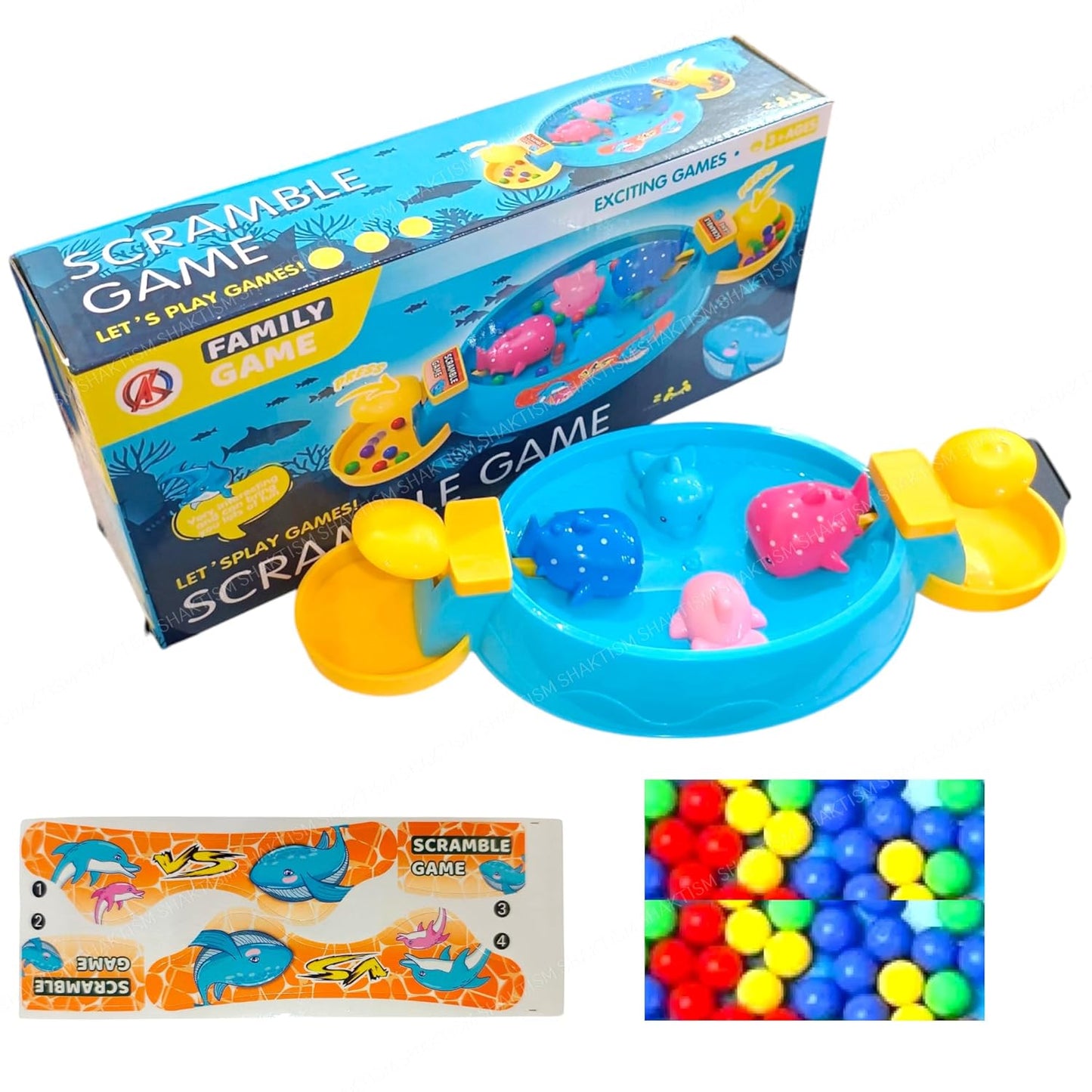 Ocean-Themed Dolphin Scramble Game, Interactive Dolphin Ball Collection Game Toy
