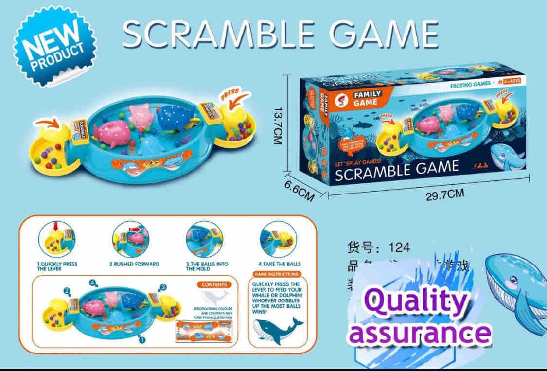 Ocean-Themed Dolphin Scramble Game, Interactive Dolphin Ball Collection Game Toy