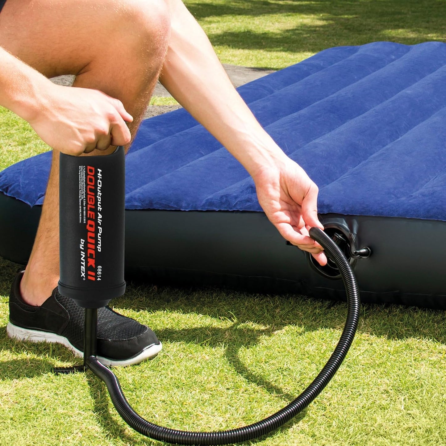 Intex High Output Double Quick Manual Air Balloon Pump for Inflatable Swimming Pools