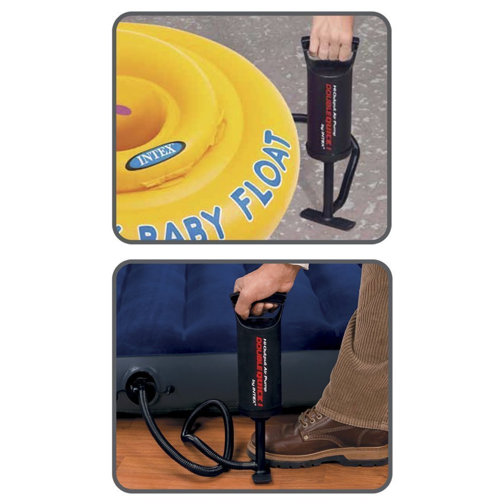 Intex High Output Double Quick Manual Air Balloon Pump for Inflatable Swimming Pools