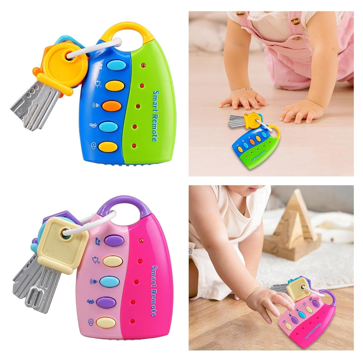 Car Keys Toy Educational Portable Remote Key for Baby Infant Tooth Soother Teether Toy