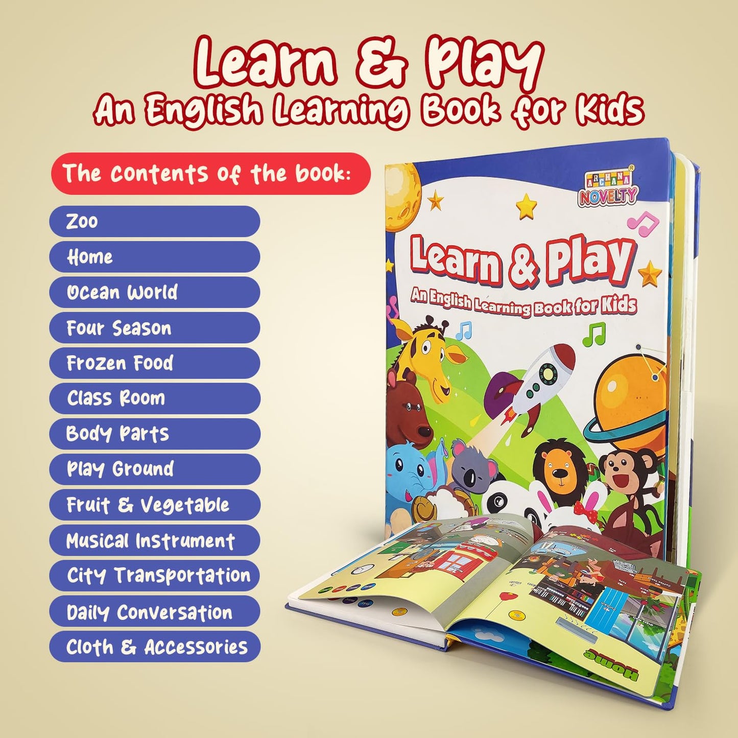 Learn & Play - An English Learning Book For Kids