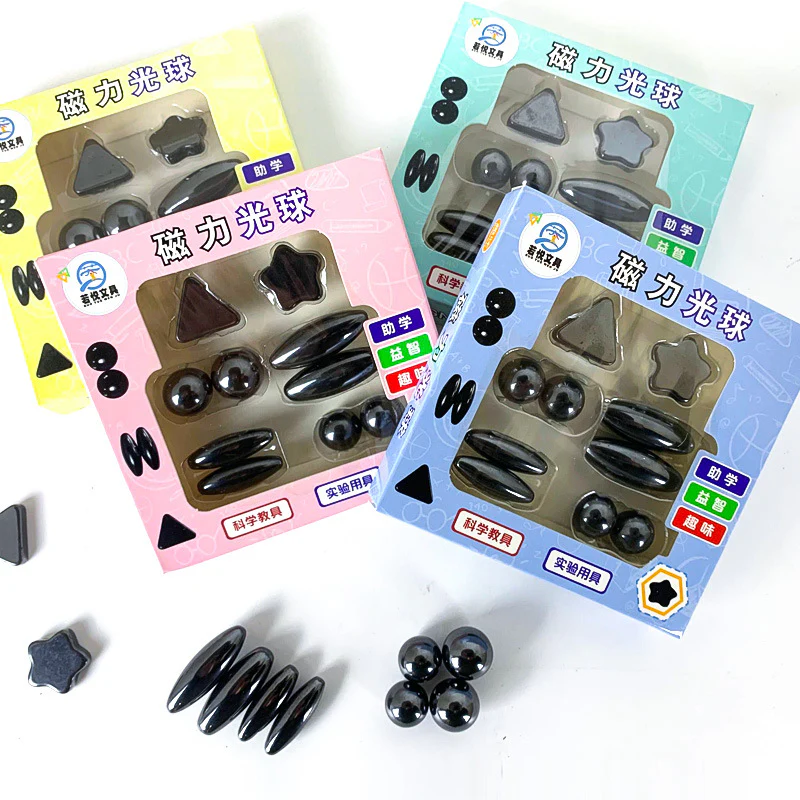 10 Pcs Fridge Magnetic Shapes and Balls Set Educational Toy for Kids