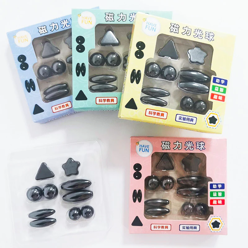 10 Pcs Fridge Magnetic Shapes and Balls Set Educational Toy for Kids