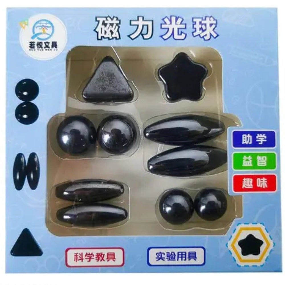 10 Pcs Fridge Magnetic Shapes and Balls Set Educational Toy for Kids