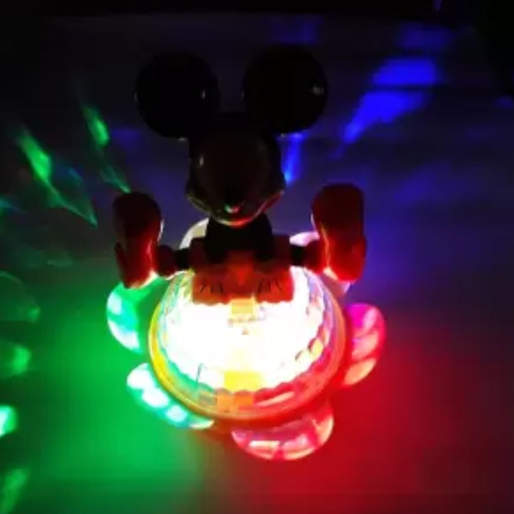Ridhimani Whirl Electric 3D Light Micky Mouse Toy | 360 Degree Rotating Micky Mouse Toy (Red)